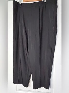 Vince Black Wide Leg Pull-On Trousers Elastic Waist Pants Plus Size 2X